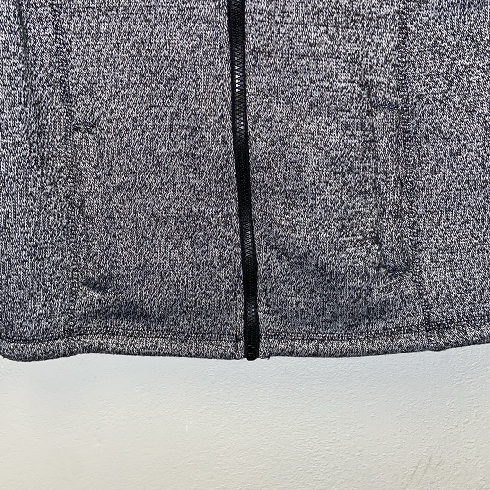 Bench Black White Heathered Sherpa Lined Mock Turtle Neck GorpCore Hoodie 3285 - Picture 5 of 15